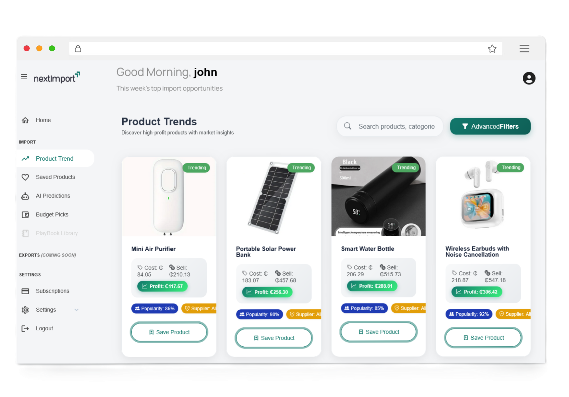 product trend